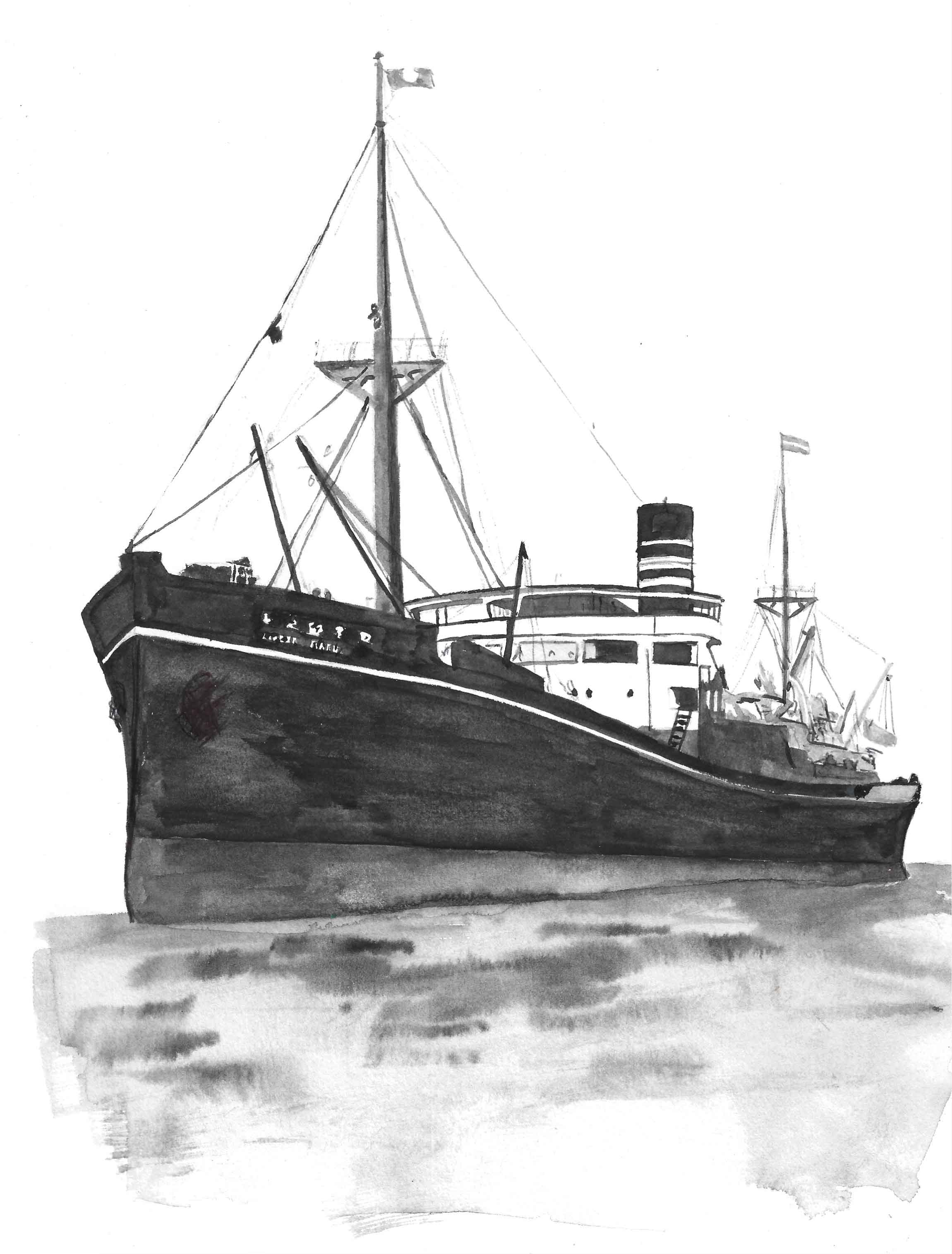 The Lisbon Maru painted by LiMMA member Paul Williams
