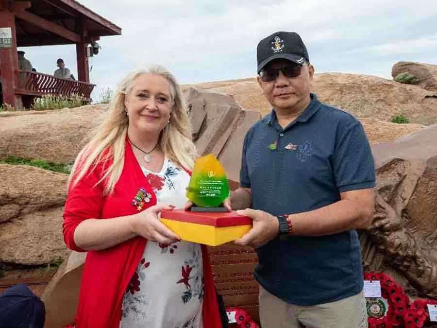 The Lisbon Maru Memorial Award 2025. The award has been donated on behalf of all families and relatives of those on board, casualties and survivors, preserving the memory of our relatives and also continuing our friendship across thousands of miles.