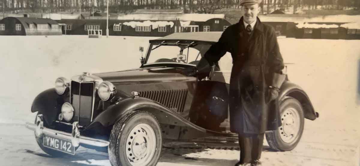 Kenneth Gordon-James, survivor of the Lisbon Maru sinking after the war at Norton Camp Somerset