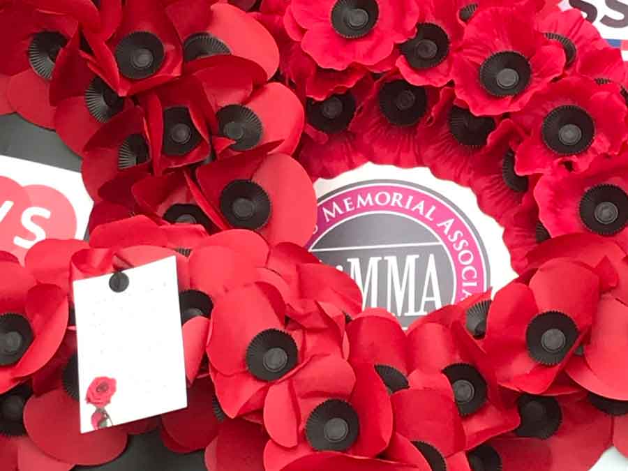 The LiMMA wreath at the Cenotaph on Remembrance Sunday 9th November 2025