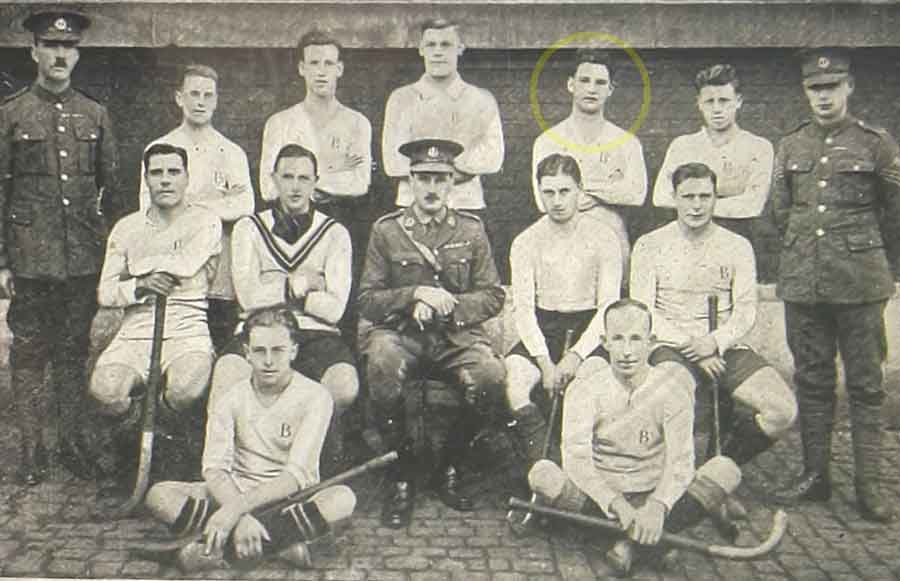 1st Battalion Middlesex Hockey Team May 1923 including Percy John Hatchett, lost in the sinking of the Lisbon Maru.