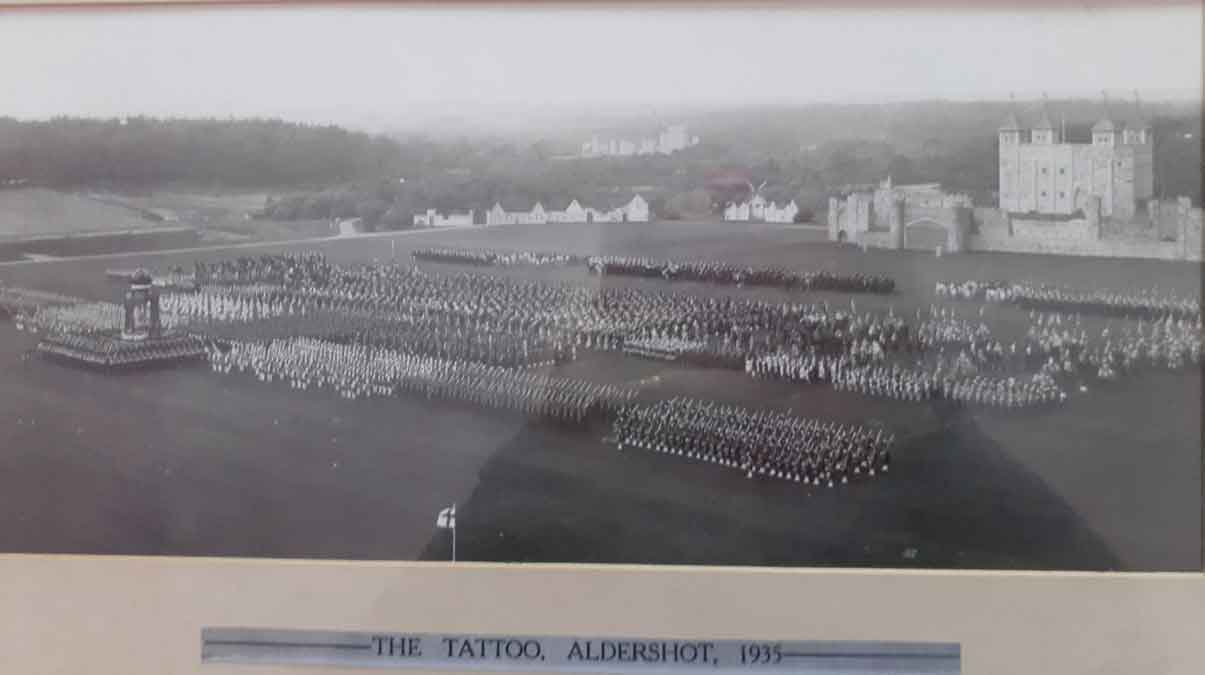 The Tattoo at Aldershot, 1935. Image supplied by the family of George Edmond Wilkinson, survivor of the sinking of the Lisbon Maru