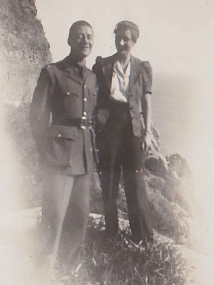 Captain Kenneth Edward Allanson of the Royal Artillery with his sister Marjorie in South Africa c.1940. Kenneth Edward Allanson was lost in the sinking of the Lisbon Maru