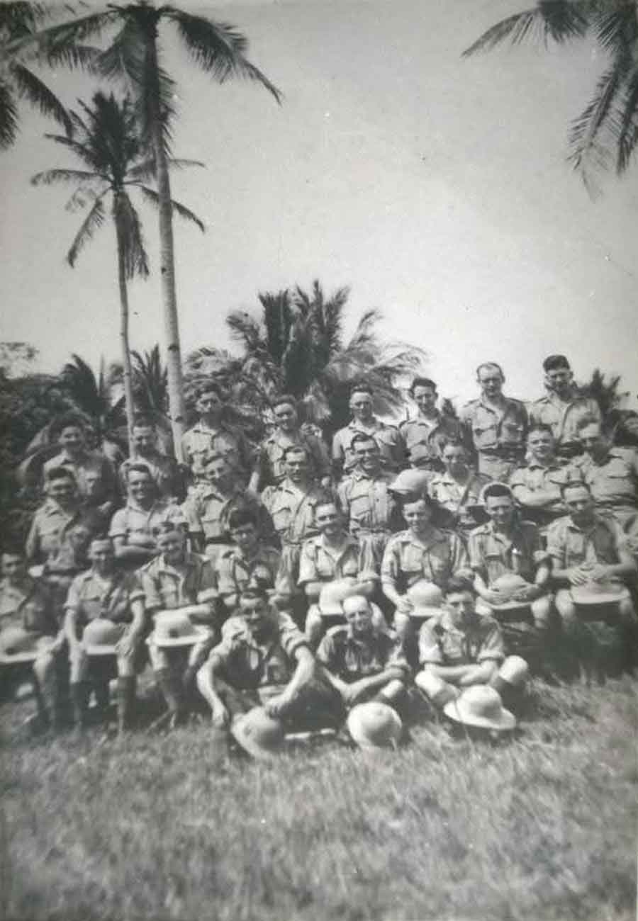 My grandad, Albert (Bert) George Godwin (back right dark hair) was a Royal Engineer and stationed here in HK when he was captured on Christmas Day. He survived the sinking of the Lisbon Maru. 
