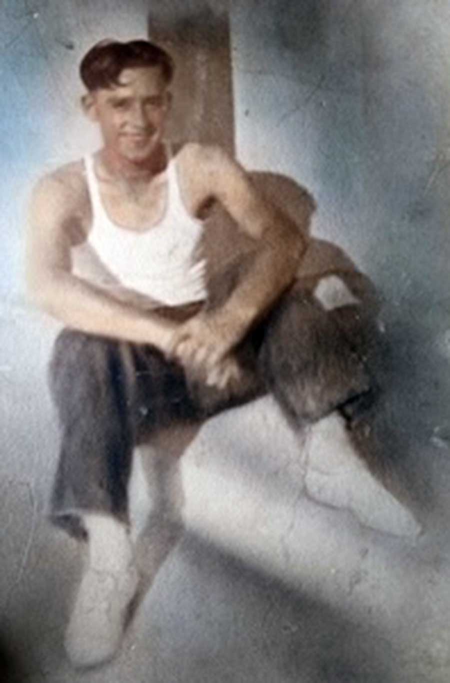 Private James (Jimmy) Alfred Maynard in Hong Kong. Jimmy did not survive the sinking of the Lisbon Maru.